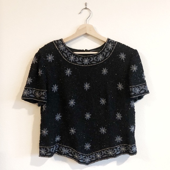 Vintage Beaded Côte d’Azur Top - Picture 2 of 5